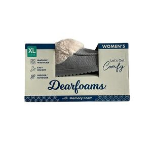 Dearfoams Women's Gray Slippers XL 11-12 NEW
